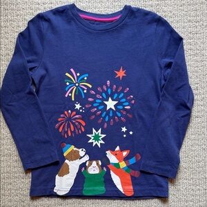 Mini Boden New Year’s Eve glow-in-the-dark tshirt, size 5/6